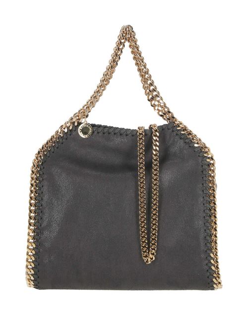 charcoal grey gold-tone hardware signature diamond-cut chain-link trim logo Stella Mc Cartney | 371223W93551100